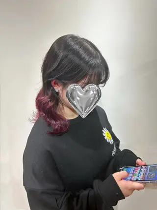 セミロング ·.⟡ 福田 彩乃 透明感カラー🪄🩵のヘアスタイル