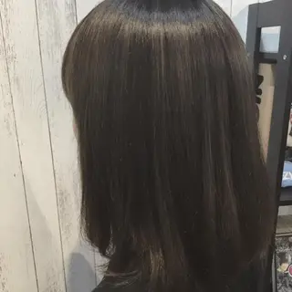 ミディアム カラー パーマ 金崎 新吾のヘアスタイル