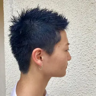 ショート カラー メンズ ニュアンスパーマ/ レイヤー/茶屋町のヘアスタイル