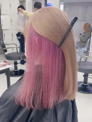 ロング カラー パーマ ヘアアレンジ メンズ キッズ ネイル マツエク・マツパ アイブロウ 💖オタク美容師 ꒰ঌ♡モモ♡໒꒱のヘアスタイル
