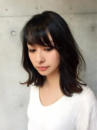 セミロング カラー パーマ HEADS ex市川 ママ美容師ARISAのヘアスタイル