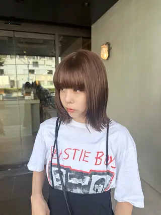 ミディアム カラー ピンクカラー/ mana🎀のヘアスタイル