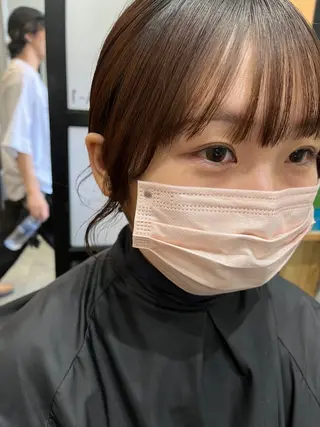 ミディアム カラー パーマ メンズ キッズ ネイル マツエク・マツパ アイブロウ 久木原 ゆりのヘアスタイル