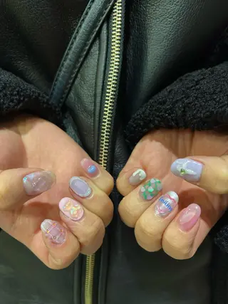 ネイル 韓国🩶Y2Kネイル 💫くれはのネイルデザイン