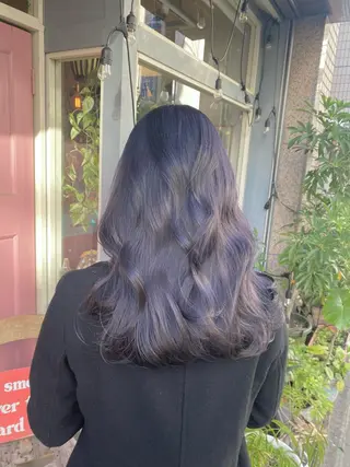 セミロング カラー AYANO ／レイヤー／オリーブのヘアスタイル