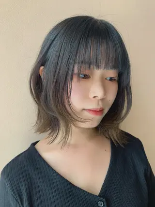 ショート hub hair レイヤー/透明感のヘアスタイル