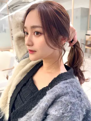 ロング カラー 韓国レイヤー/ 顔まわり/西野和裕のヘアスタイル