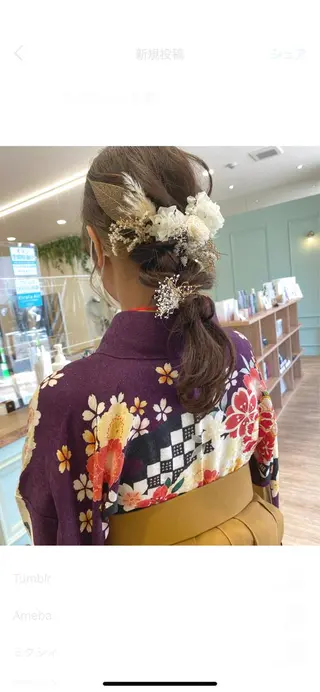 ロング ayaka #パーマ#アレンジのヘアスタイル