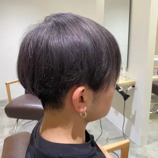 メンズ 酸性ストレート/ブリ ーチなしWカラー河本のヘアスタイル