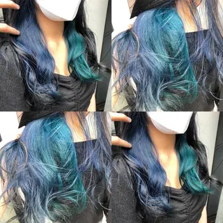 セミロング カラー 原宿サロン代表 デザインカラー伊藤卓のヘアスタイル
