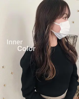 セミロング カラー 市川 千夏のヘアスタイル