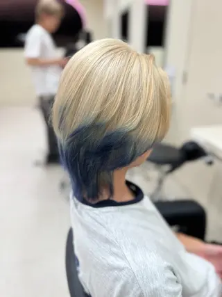 メンズ 縮毛矯正× ブルーブラック/池袋のヘアスタイル