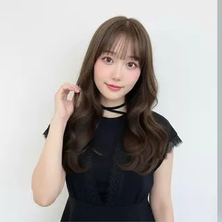 ロング カラー 赤み消し韓国ヘア レイヤー縮毛🤍渡邉のヘアスタイル