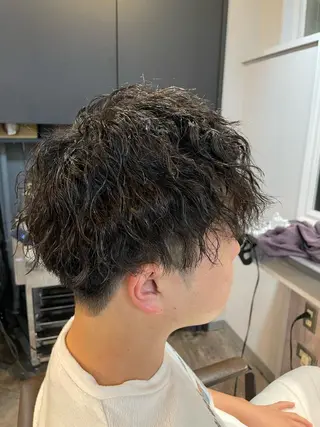 パーマ メンズ 加藤 聖也のヘアスタイル