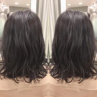 ミディアム カラー box mico. mutsumiのヘアスタイル