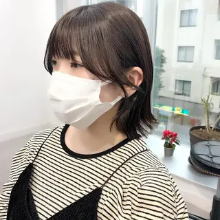 ミディアム カラー パーマ ヘアアレンジ メンズ キッズ ネイル マツエク・マツパ アイブロウ レイヤーカット 🌿透け感カラーのヘアスタイル