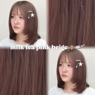 ミディアム カラー 透明感カラー×レイヤ ー🧊横田 冴のヘアスタイル