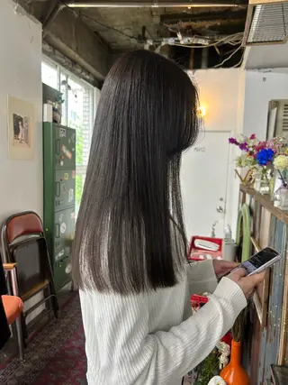ロング maho/垢抜け カラーパーマメイクのヘアスタイル