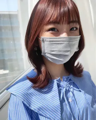 ミディアム カラー フクダ ジュリのヘアスタイル