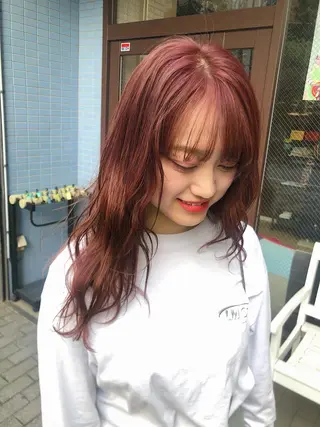 ロング カラー ワンカールで盛れる レイヤー🎀Macoのヘアスタイル