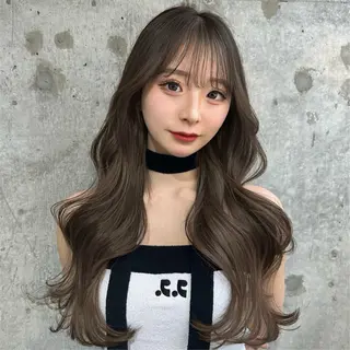 ロング カラー 新宿/韓国風レイヤー 髪質改善/渋谷直樹のヘアスタイル