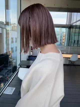 ミディアム カラー ヨシモトリョウ 髪質改善/美髪のヘアスタイル
