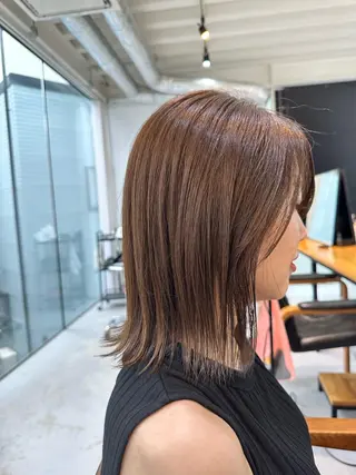 ミディアム カラー マンツーマンサロン 髪質改善⭐︎代官山のヘアスタイル