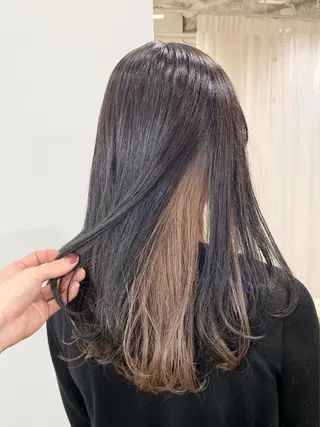 セミロング カラー 🌙HIZUKI🌙 ハイトーン 艶髪のヘアスタイル