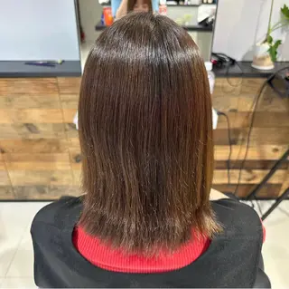 ミディアム パーマ 縮毛矯正／ダブル カラー／はづき☘️のヘアスタイル