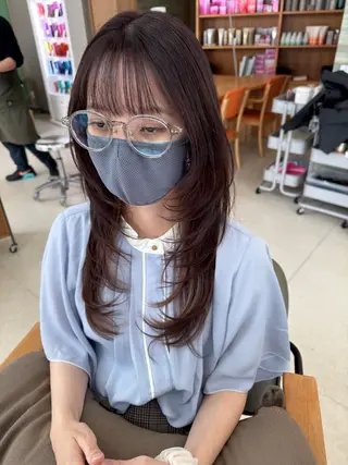 ロング カラー 韓国ヘア/レイヤー/ ツヤカラー/ Aiのヘアスタイル