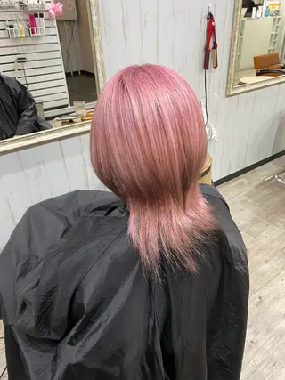 セミロング カラー Oahu所属・リト /渋谷/ハイトーンのヘアスタイル