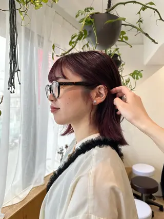 カラー 切りっぱなし/髪質 改善矯正/さやか🫧のヘアスタイル