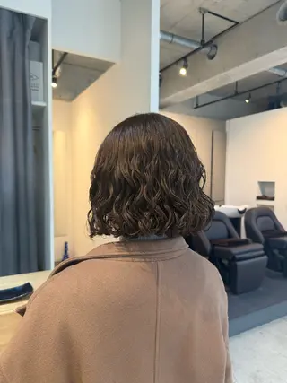 ミディアム 🌿朝5分でお洒落 パーマスタイル🌿のヘアスタイル