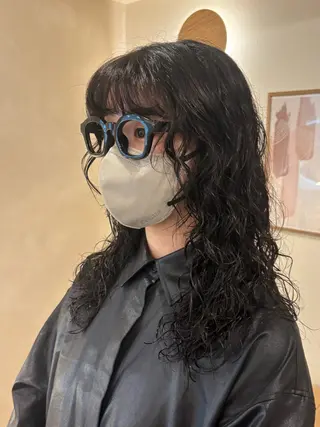 ミディアム パーマ シンバヒナノ/パーマ レイヤー/髪質改善のヘアスタイル