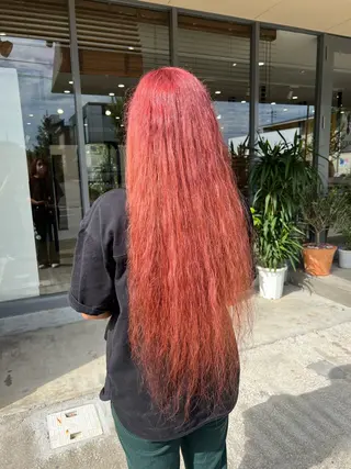 ロング カラー cyan Amiのヘアスタイル
