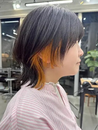 ミディアム カラー ブリーチダブルカラー 【koide】のヘアスタイル