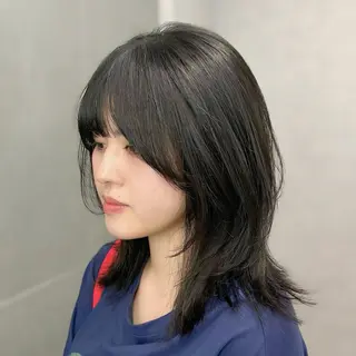 ミディアム SUZUNO🤎ボブ レイヤー🫧顔周りのヘアスタイル
