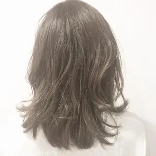ミディアム カラー レイヤーカット匠 イソザキノリユキのヘアスタイル