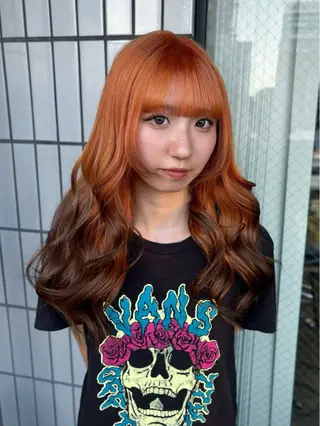 ロング カラー 💫miyu💫デザ インカラー/アレンジのヘアスタイル