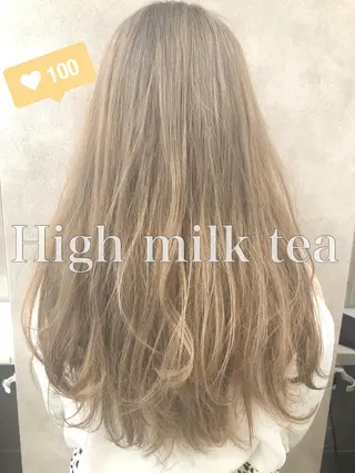 セミロング カラー ヘアアレンジ キッズ ネイル マツエク・マツパ 🦋韓国レイヤー｜ 透明感グレージュ🦋のヘアスタイル