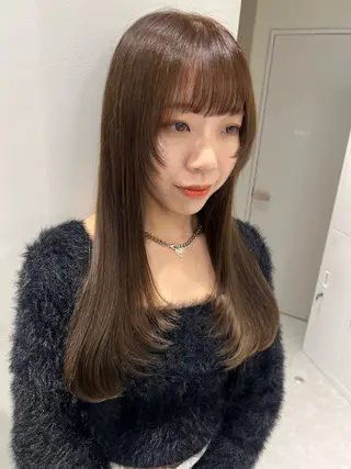 ミディアム カラー 高畑 恵莉 👒 暖色 / 艶髪 🧺のヘアスタイル