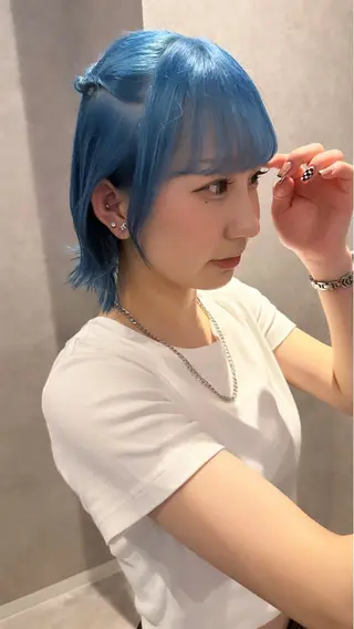 ミディアム カラー ショート/レイヤー 高野菜瑠のヘアスタイル