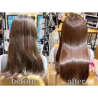 ミディアム 🫧小顔顔周りカット レイヤー/縮毛/白倉のヘアスタイル