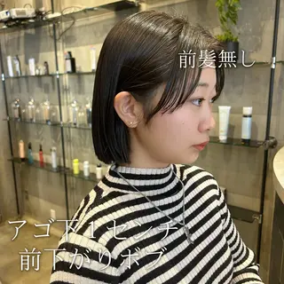 ショート 縮毛矯正・似合わせ タナカ レイヤのヘアスタイル