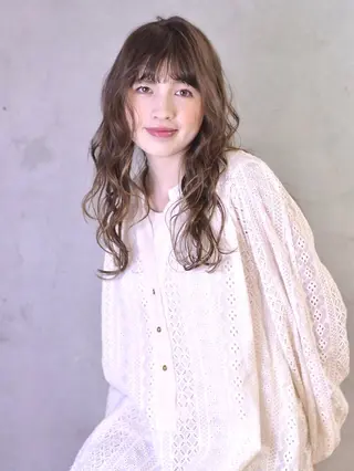 セミロング パーマ 髪質改善/ヘアケア coiiはしもとはなのヘアスタイル