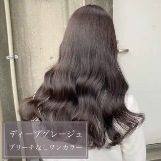セミロング カラー 赤み消し🌿 透明感カラー🫧のヘアスタイル