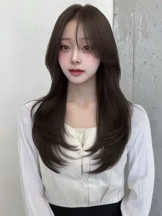 ロング カラー 渋谷韓国ヘア🇰🇷 SAYAKA🩶ᩚのヘアスタイル