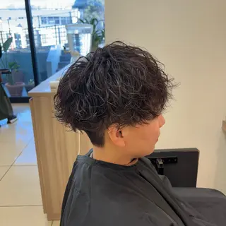 ミディアム パーマ メンズ 🐠寒色系×パーマ 櫻井　麿偉🐏のヘアスタイル