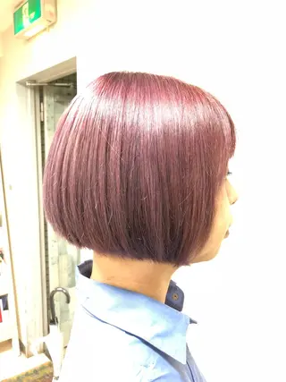 ミディアム カラー みやもと まなみのヘアスタイル