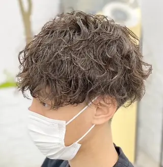 パーマ メンズ ハイライト 特化　須永🐶のヘアスタイル